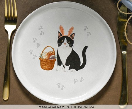 Jogo de Pratos para Sobremesa Bio Gatinhos | Westwing