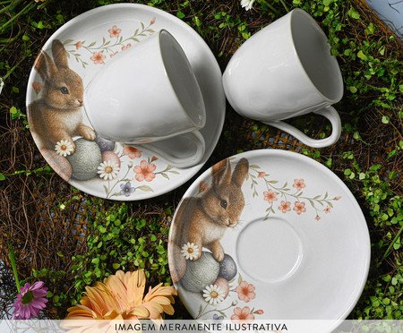 Jogo de Xícaras para Chá Bio Doce Ninho | Westwing