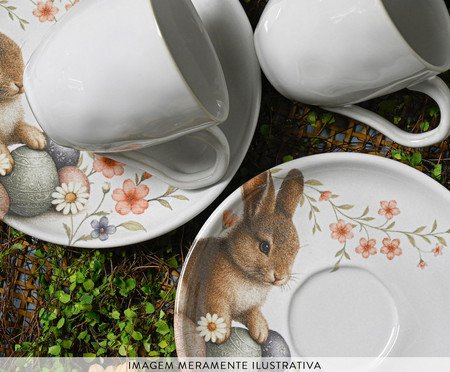 Jogo de Xícaras para Chá Bio Doce Ninho | Westwing