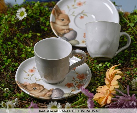 Jogo de Xícaras para Café Bio Doce Ninho | Westwing