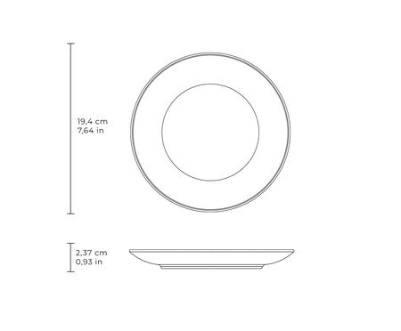 Jogo de Pratos para Sobremesa Coup Stoneware Entre Laços | Westwing