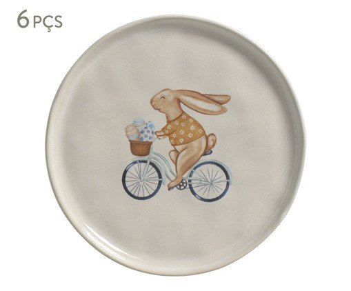 Jogo de Pratos para Sobremesa Bio Sweet Road, beige | WestwingNow