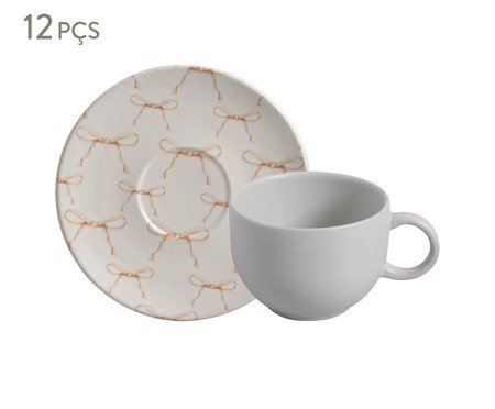 Jogo de Xícaras para Chá Coup Stoneware Entre Laços | Westwing