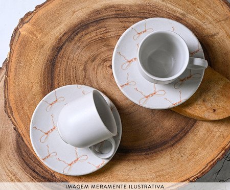 Jogo de Xícaras para Chá Coup Stoneware Entre Laços | Westwing