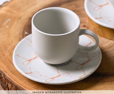 Jogo de Xícaras para Chá Coup Stoneware Entre Laços | Westwing