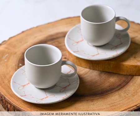 Jogo de Xícaras para Café Coup Stoneware Entre Laços | Westwing