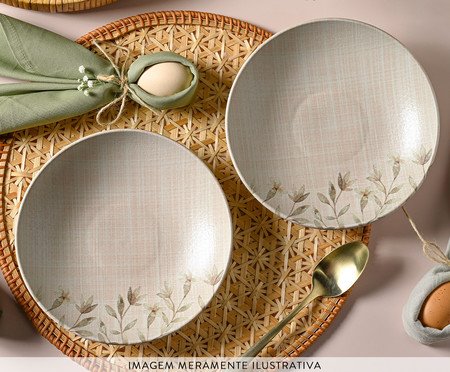 Jogo de Pratos Fundo Coup Stoneware Entre Laços | Westwing
