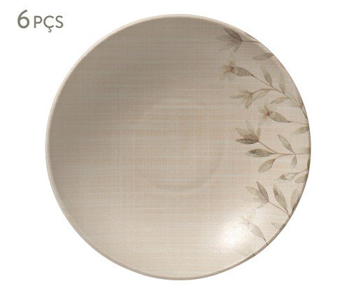 Jogo de Pratos Fundo Coup Stoneware Entre Laços, beige | WestwingNow