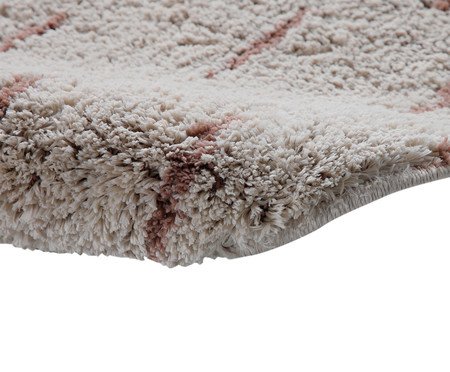 Tapete Redondo Granizo Pérola e Rosa | Westwing