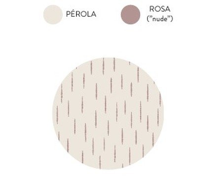 Tapete Redondo Granizo Pérola e Rosa | Westwing