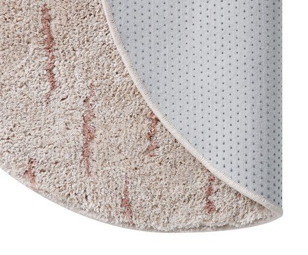 Tapete Redondo Granizo Pérola e Rosa | Westwing