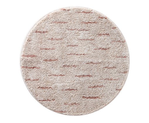 Tapete Redondo Granizo Pérola e Rosa, Natural | WestwingNow