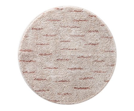Tapete Redondo Granizo Pérola e Rosa | Westwing