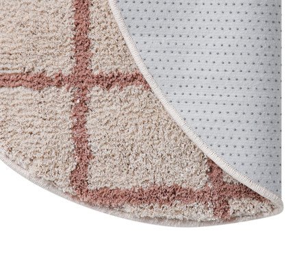 Tapete Redondo Tela Pérola e Rosa | Westwing