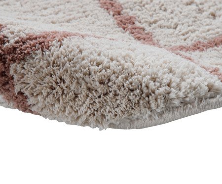 Tapete Redondo Tela Pérola e Rosa | Westwing