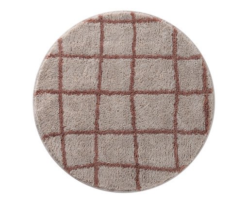 Tapete Redondo Tela Pérola e Rosa, Natural | WestwingNow