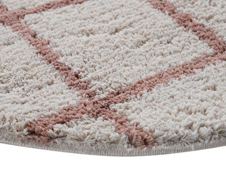 Tapete Redondo Tela Pérola e Rosa | Westwing