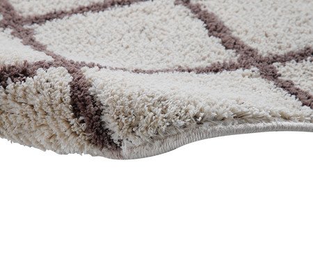 Tapete Redondo Tela Pérola e Cinza Quente | Westwing