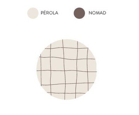 Tapete Redondo Tela Pérola e Cinza Quente | Westwing