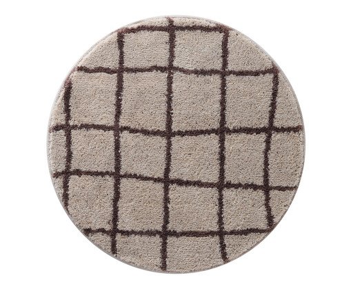 Tapete Redondo Tela Pérola e Cinza Quente, brown | WestwingNow