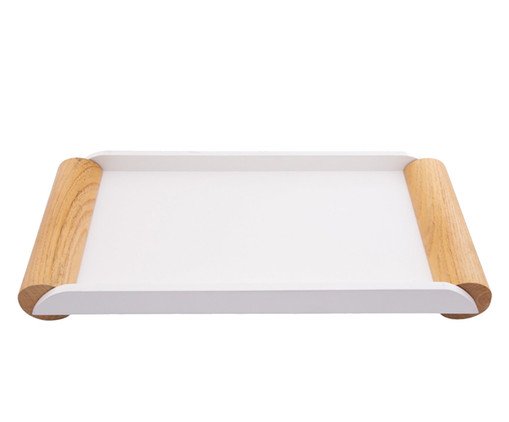 Bandeja Ibaque em Madeira Paulownia Branca, white | WestwingNow