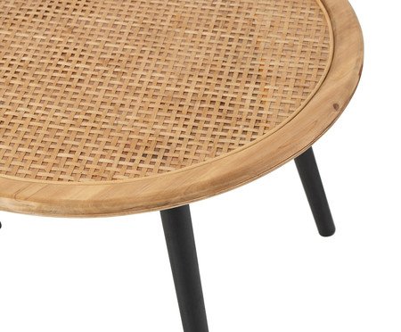Jogo de Mesas Laterais em Bamboo Natural | Westwing