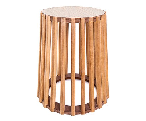 Mesa Lateral Ripada Iderê, beige | WestwingNow