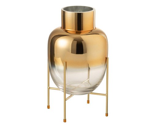 Vaso Sol Rudá Transparente e Dourado, transparent | WestwingNow