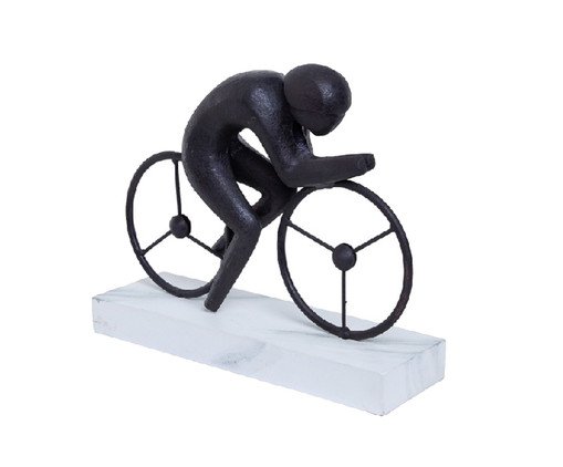 Escultura Homem na Bicicleta Atiara, black | WestwingNow