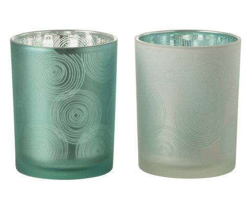 Jogo de Castiçais Spirals Verde - 13cm, green | WestwingNow