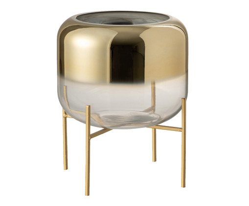 Vaso Oceanne Transparente e Dourado, transparent | WestwingNow