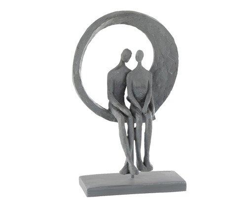 Escultura Casal No Círculo, grey | WestwingNow