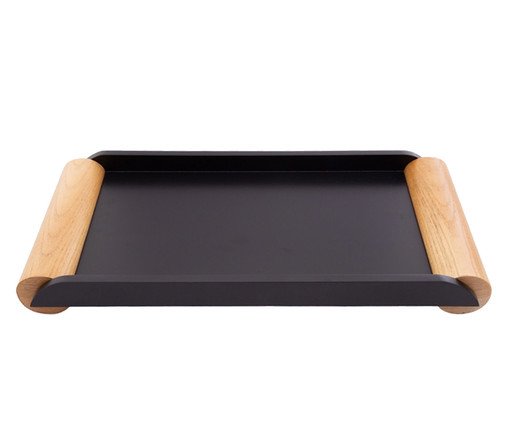 Bandeja Ibaque em Madeira Paulownia Preto, black | WestwingNow