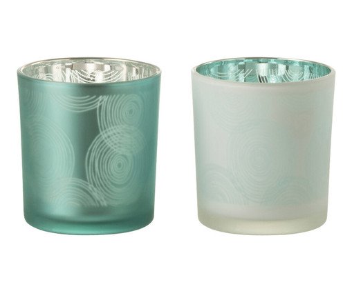 Jogo de Castiçais Spirals Verde - 8cm, green | WestwingNow