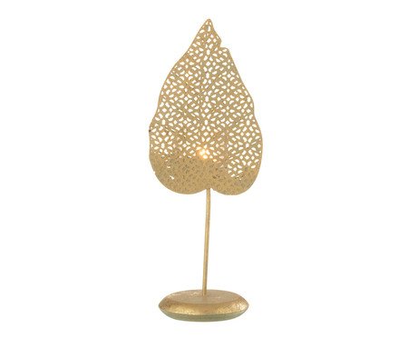 Escultura Folha com Castiçal Oricema | Westwing