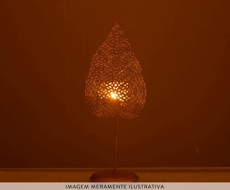 Escultura Folha com Castiçal Oricema | Westwing