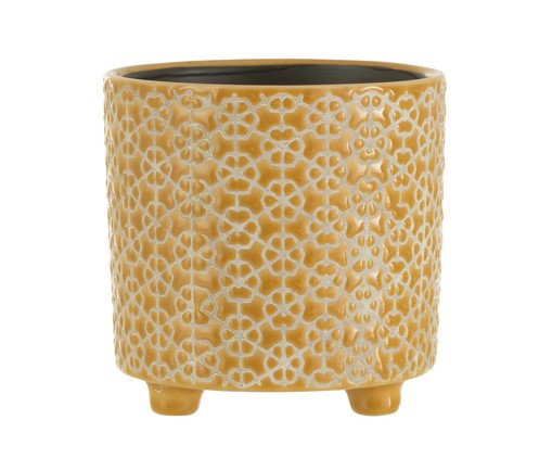 Cachepot Flower Ocre, yellow | WestwingNow