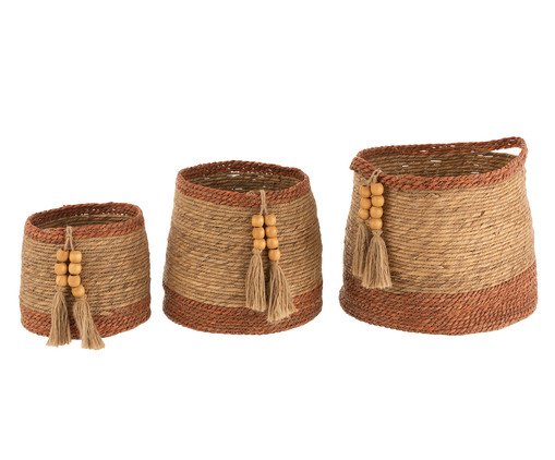 Jogo de Cestas Jatir Redondo, brown | WestwingNow