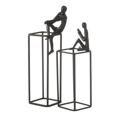 Escultura Figura Pensativa no Cubo | Westwing