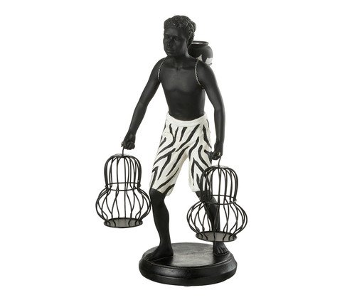 Escultura Homem Segurando Cestas, white | WestwingNow