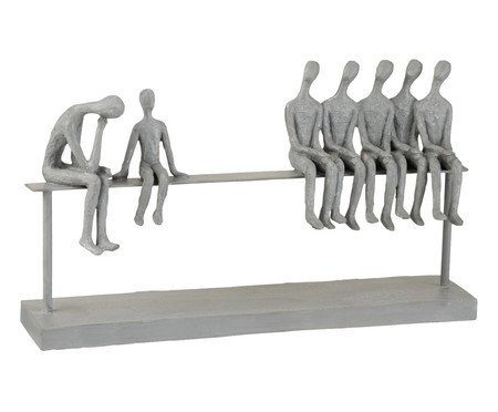 Escultura Familia Sentada No Banco | Westwing
