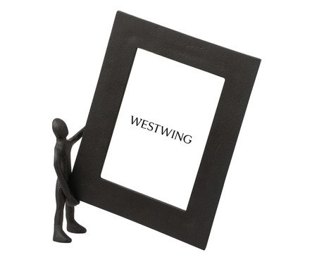 Porta-Retrato com Figura Segurando Moldura Araribóia | Westwing