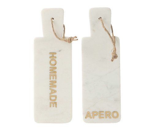 Jogo de Tábuas para Aperitivo em Mármore, white | WestwingNow