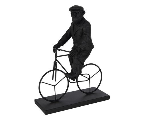 Escultura Macaco na Bicicleta, black | WestwingNow
