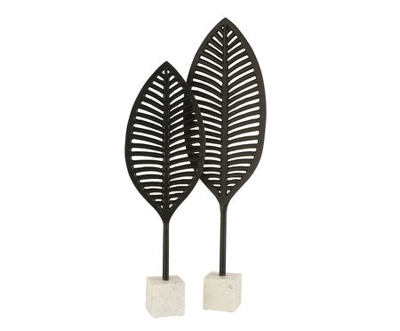 Escultura Folha com Base Marmorizada | Westwing