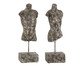 Jogo de Esculturas Busto Homem e Mulher, grey | WestwingNow