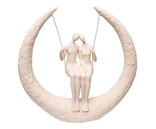 Escultura Casal No Balanco Creme, black | WestwingNow