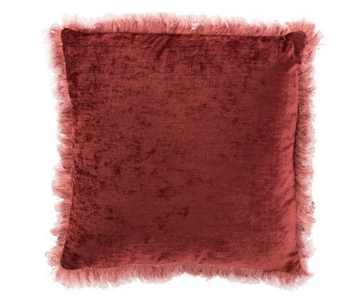 Almofada com Franja Aimara Bordô, red | WestwingNow