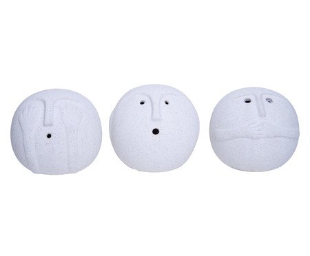 Jogo de Esculturas Cego Surdo e Mudo | Westwing