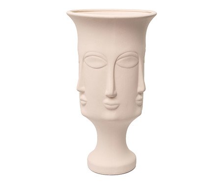 Vaso Faces Iberê Creme | Westwing